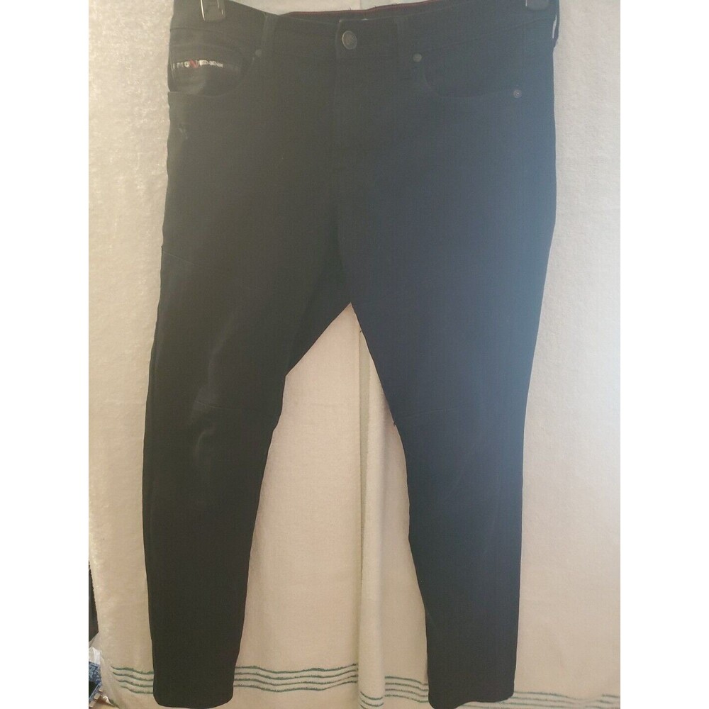 Fried Denim jeans mens 38x32 black super skinny pants stretch